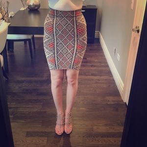 BCBG Maxazria tribal power skirt